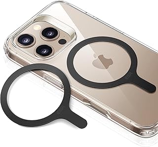 Наклейка ESR для MagSafe, магнитное кольцо MagSafe, комплект из 2 магнитных металлических колец для чехла телефона, универсальный комплект для преобразования беспроводной зарядки в зарядное устройство для iPhone 16/16e/15/14/13/12/11, Galaxy S24/S23/S22 и других моделей, черный.