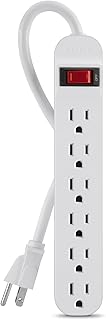 Удлинитель Belkin на 6 розеток с кабелем длиной 90 см, белый.