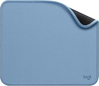 Коврик для мыши Logitech Studio Series, компьютерный коврик для мыши с противоскользящей резиновой основой, легко скользит, имеет влагозащищенную поверхность, изготовлен из прочных материалов, портативный, в современном дизайне, сине-серый.