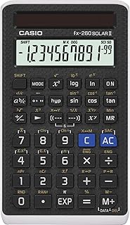 Научный калькулятор Casio fx-260 Solar II | 10-разрядный дисплей | Функции работы с дробями и тригонометрией | Идеально подходит для математики, алгебры и тригонометрии в средней и старшей школе | Работает от солнечной энергии