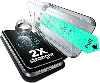 Защитная пленка ESR из 3 штук для iPhone 16e/ iPhone 14/ iPhone 13/13 Pro, ударопрочная, твердость 9H, закаленное стекло с подставкой UltraFit.