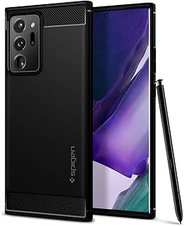 Чехол Spigen Rugged Armor, разработанный для Samsung Galaxy Note 20 Ultra 5G (2020) — матовый черный.