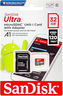 Карта памяти SanDisk Ultra microSDHC UHS-I 32 ГБ с адаптером - 98 МБ/с, C10, U1, Full HD, A1, Micro SD - SDSQUAR-032G-GN6MA