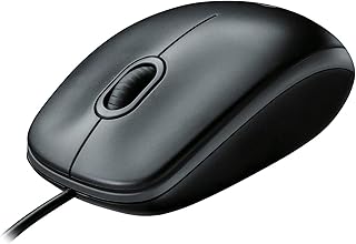 Проводная мышь Logitech B100 для компьютера и ноутбука, USB-подключение, подходит для правой и левой руки — черная.