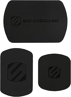Комплект сменных металлических пластин Scosche MAGRKI MagicMount для телефона, металлические пластины для магнитного держателя мобильного телефона в автомобиле, универсальный, подходит для всех устройств и чехлов для телефонов, черный.