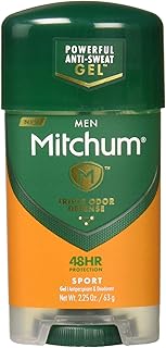 Дезодорант-антиперспирант Mitchum в стике для мужчин, тройная защита от запаха, гель, 48-часовая защита, протестировано дерматологами, спортивный цвет, зеленый, 78 г (упаковка из 2 шт.)