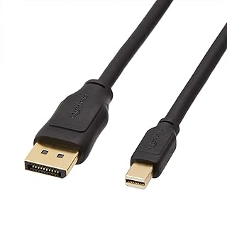Кабель Amazon Basics Mini DisplayPort — DisplayPort для подключения дисплея, 4Kx2K, позолоченные штекеры, 1,8 м, черный.