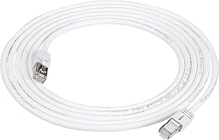 Патч-кабель Amazon Basics RJ45 Cat 7 Ethernet, высокоскоростной кабель 10 Гбит/с, 600 МГц, двойное экранирование, 3 метра, белый.