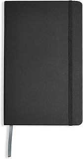Блокнот Amazon Basics Classic в линейку, 240 страниц, твердая обложка, 5 x 8,25 дюймов, черный.