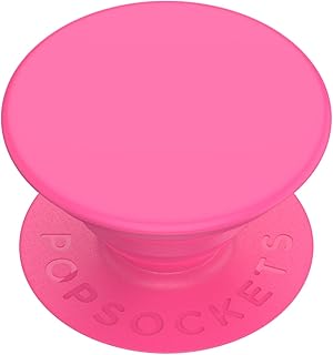 Держатель для телефона PopSockets с выдвижной подставкой и клейкой основой — неоново-розовый.