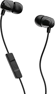 Проводные наушники Skullcandy Jib с разъемом 3,5 мм, шумоизоляция, встроенный микрофон, управление звонками и воспроизведением, удобны для путешествий — черные.