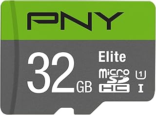 Карта памяти PNY Elite 32GB Class 10 U1 microSDHC - скорость чтения 100 МБ/с, класс 10, U1, Full HD, UHS-I, Micro SD (1 шт.)