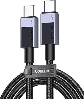 Кабель UGREEN 100 Вт USB C для быстрой зарядки, кабель USB C для зарядки iPhone 16/16 Pro/16 Pro Max/15, MacBook Pro/Air, Galaxy S24/S23, iPad Pro/Air, Pixel 8, 1 метр