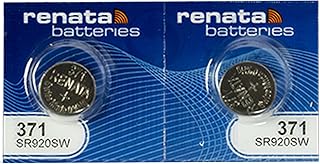 Батарейки Renata 371 SR920SW - 1,55 В, оксид серебра, батарейка для часов 371 (2 шт.)