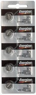 Батарейки Energizer 371/370 (SR920W SR920SW) с оксидом серебра для часов. Упаковка из 5 штук, с отрывной полоской.