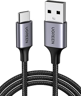 Кабель UGREEN USB — USB C, автомобильный кабель CarPlay, кабель USB A — Type C, кабель USB C в оплетке для быстрой зарядки, совместимый с iPhone 16/16 Plus/16 Pro/15, Samsung Galaxy S24/S23, Pixel 8/7, длина 1 метр.