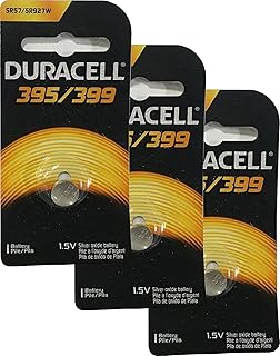 Батарейки-таблетки Duracell 395/399 1,5 В из оксида серебра, 3 шт. в упаковке.