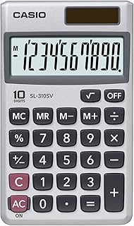 Casio SL-310SV, калькулятор со стандартными функциями, работающий на базе процессора Sloar.