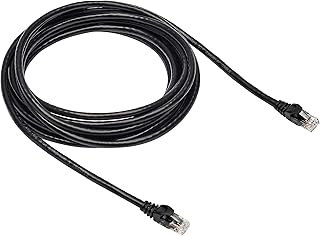 Патч-кабель Amazon Basics RJ45 Cat 6 Ethernet, высокоскоростной кабель 10 Гбит/с, 250 МГц, без зацепов, 4,5 метра, черный.