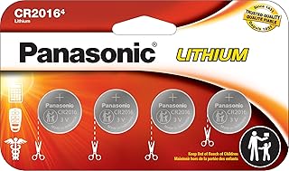 Литиевые батарейки-таблетки Panasonic CR2016 3,0 В, долговечные, в упаковке с защитой от детей, соответствующей стандартам, 4 шт.