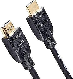 Кабель HDMI Amazon Basics, 90 см, 4K@60 Гц, высокоскоростной HDMI 2.0 4K (18 Гбит/с), 2160p, 48 бит, совместим с ТВ/PS5/Xbox/Roku, черный.