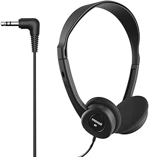Наушники Maxell - 190319 стерео - кабель 3,5 мм длиной 1,8 метра - мягкие амбушюры, регулируемое оголовье для комфорта - элегантный дизайн, легкий вес, проводное подключение для надежной связи – черный