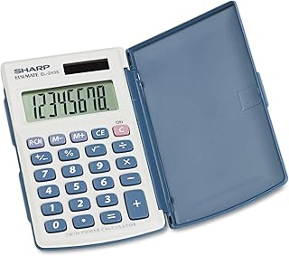 8-разрядный калькулятор Sharp Electronics с двойным питанием (EL-243S/EL-243SB)