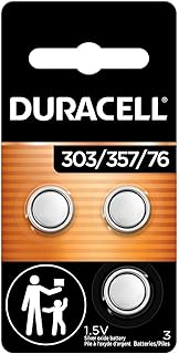 Батарейки-таблетки Duracell 303/357/76 из оксида серебра, упаковка из 3 штук, 303/357/76, 1,5 В, долговечные, подходят для часов, гаджетов, калькуляторов и многого другого.