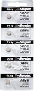 Батарейки Energizer 364-363 1,55 В #364/363 с низким энергопотреблением (SR621SW), упаковка из 5 штук.
