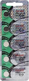 Аккумуляторные элементы Maxell SR920SW 371 на основе оксида серебра, комплект из 5 штук, произведено в Японии.