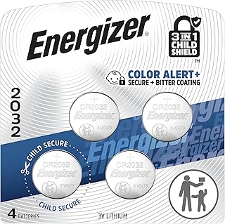 Батарейки Energizer 2032 (4 шт.), литиевые батарейки-таблетки 3 В