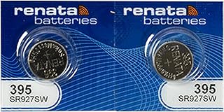 Батарейки Renata 395 SR927SW - 1,55 В, оксид серебра, батарейка для часов 395 (2 шт.)