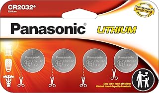 Литиевые батарейки-таблетки Panasonic CR2032 3,0 В, долговечные, в упаковке с защитой от детей, соответствующей стандартам, 4 шт.