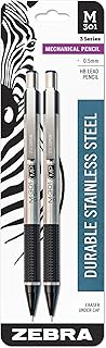 Механические карандаши Zebra Pen M-301 из нержавеющей стали, 0,5 мм, тонкий наконечник, 2 шт. (54012)