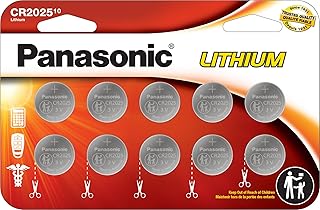 Литиевые батарейки-таблетки Panasonic CR2025 3,0 В, долговечные, в упаковке, соответствующей стандартам и защищенной от детей, 10 штук (упаковка из 1 шт.)